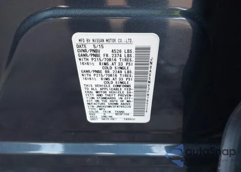 2015 Nissan Rogue Select S from USA, damaged, VIN JN8AS5MV3FW765229